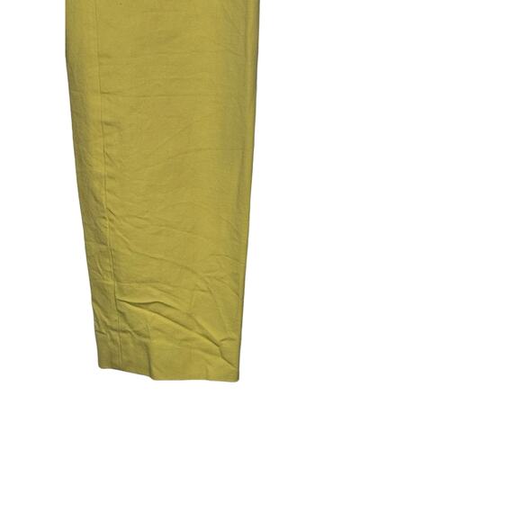 Talbots Women Pants Chatham Ankle Side Zip Stretch Back Pockets Yellow 2Petites - Picture 2 of 10